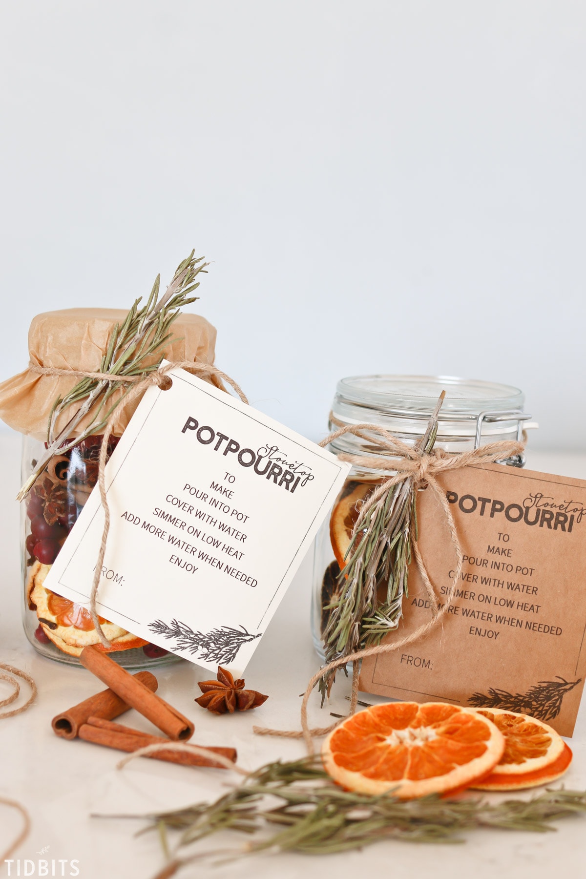stovetop potpourri printables - tidbits